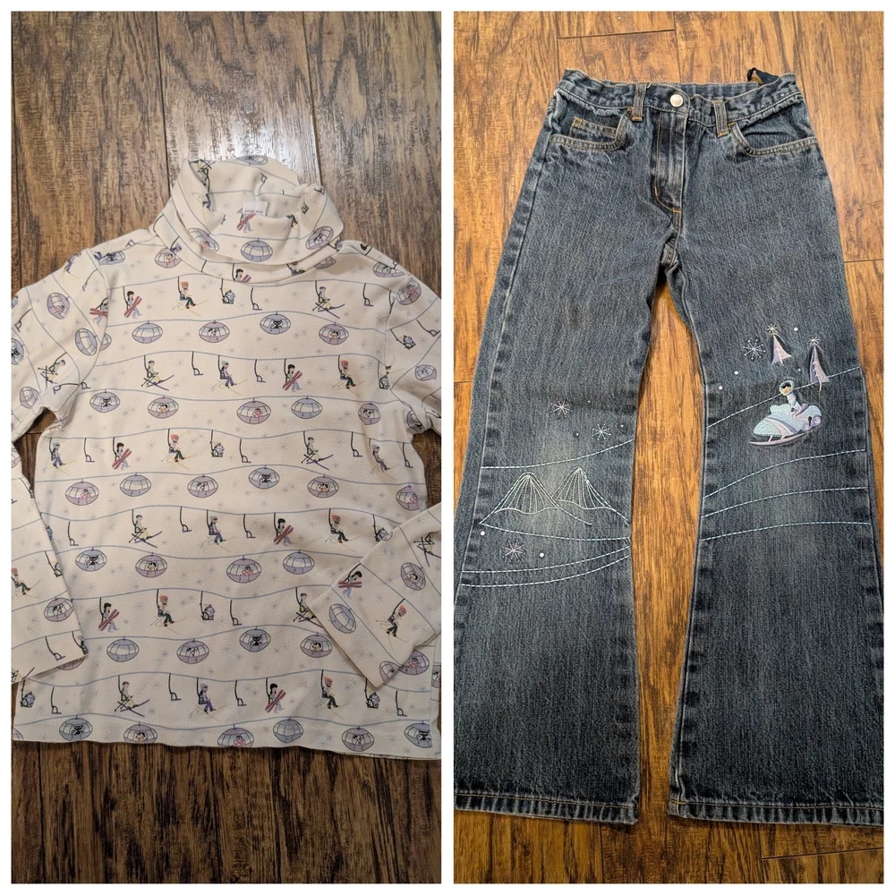 Y2K Gymboree Apres Ski Turtleneck‎ And Embroidered Jeans